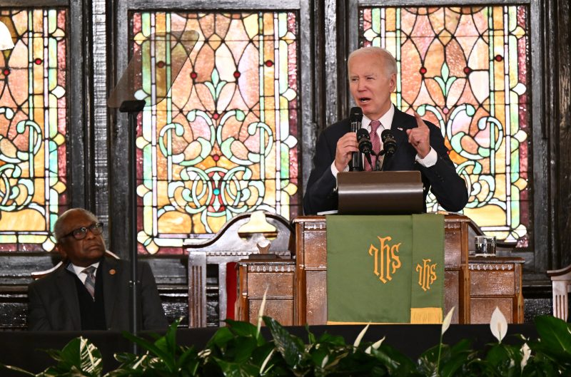  Biden, at Black church, says Republicans are ‘trying to steal history’