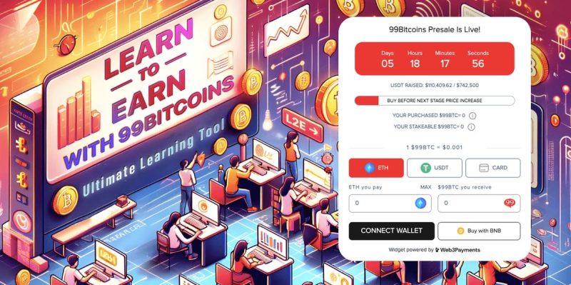  99Bitcoins Token Launches Its Learn 2 Earn Crypto Presale, Next BRC-20 Project to Explode?