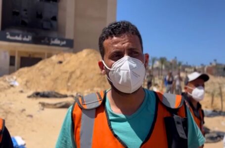 More than 300 bodies found in mass grave at Gaza hospital, says Gaza Civil Defense