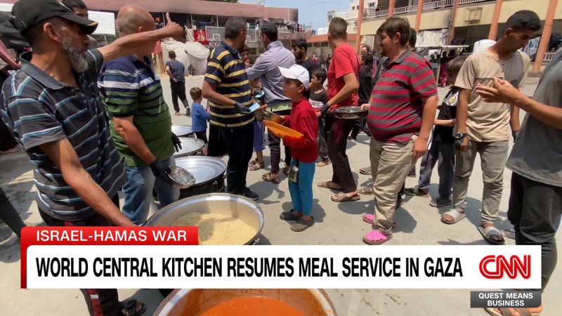  ‘Their food makes people feel that they are at home.’ World Central Kitchen serves meals in Gaza again