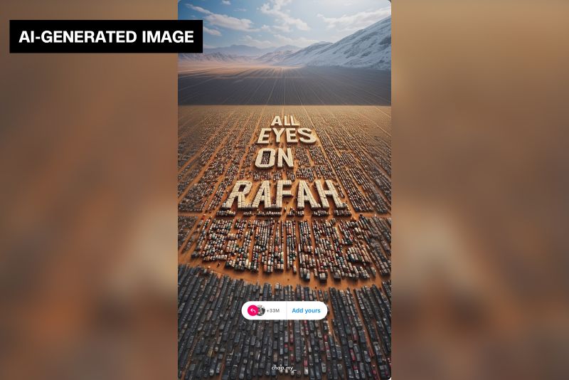  How a likely AI-generated image of Gaza took over the internet