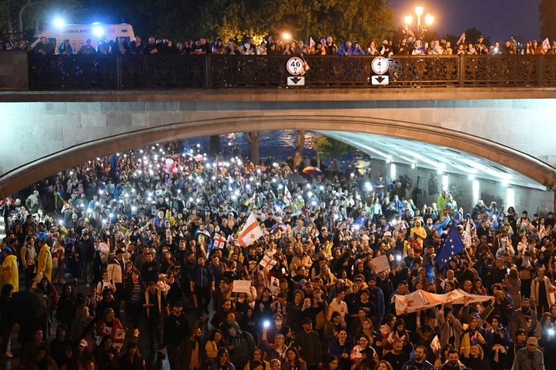  50,000 protest Georgia’s foreign agent bill as US sounds alarm over ‘Kremlin-style’ law