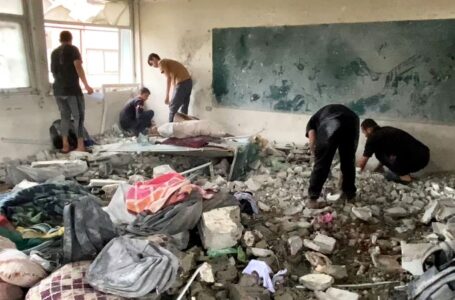 Israeli airstrike kills dozens sheltering in UN school, Gaza officials say