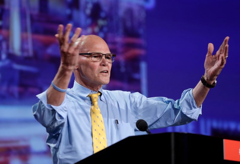  Carville predicted Biden would drop out. A campaign message invoked him anyway.