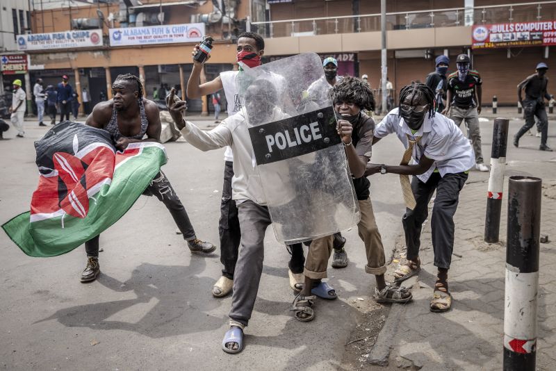  Kenyan protesters vow to seize country’s main airport as deadly unrest continues into sixth week