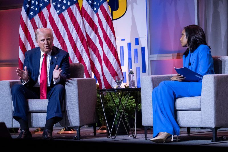  Trump issues many, many falsehoods at Black journalists’ convention