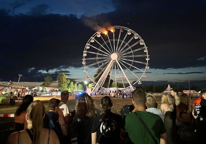  Ferris wheel catches fire at music festival in Germany