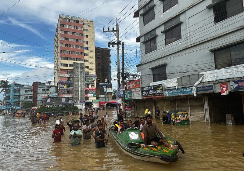  Millions in this country are stranded by flooding. Many blame their neighbor