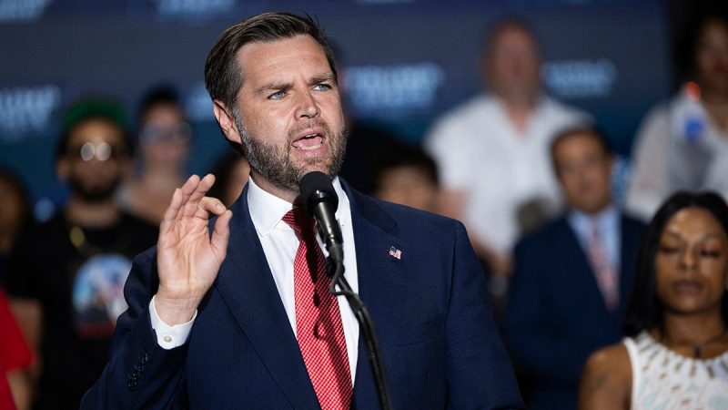  JD Vance campaigns in Philly on Day 1 of the DNC in Chicago