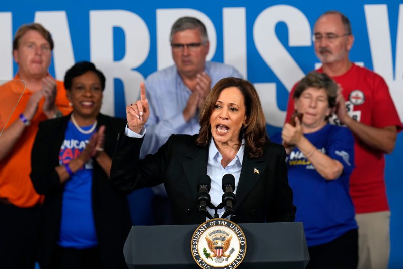  Harris makes pitch to union voters in ‘blue wall’ states