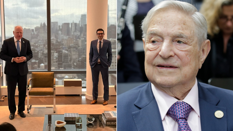  Walz blasted for huddling with George Soros’ son at NYC luxury apartment: ‘Billionaire nepo baby’