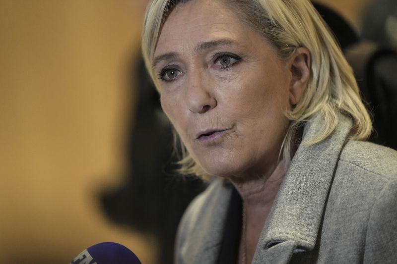  France’s Le Pen and her party go on trial accused of embezzling EU funds