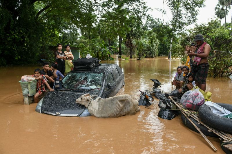  Typhoon Yagi leaves at least 74 dead in Myanmar after flooding and landslides