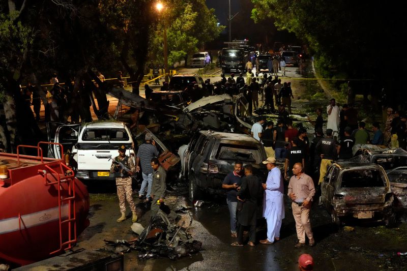  A massive blast outside Karachi Airport in Pakistan kills 2 and injures at least 8