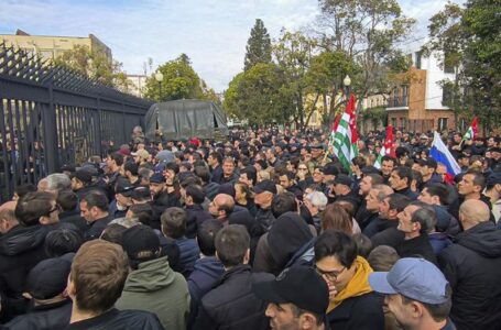 Protesters storm parliament in breakaway Georgia region of Abkhazia over Russia deal