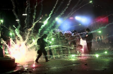 Protesters gather for third night of demonstrations after Georgia announces suspension of EU talks