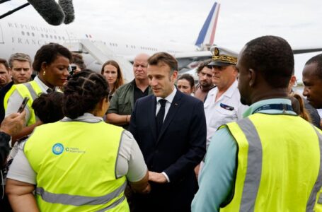 French President Emmanuel Macron lands in Mayotte days after devastating cyclone