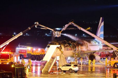 Passenger plane catches fire in South Korea prompting mass evacuation, three injured