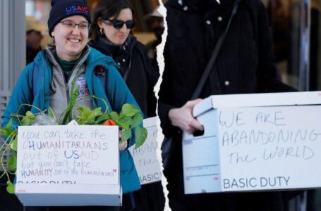 USAID workers send message to Trump on boxes while leaving office for last time